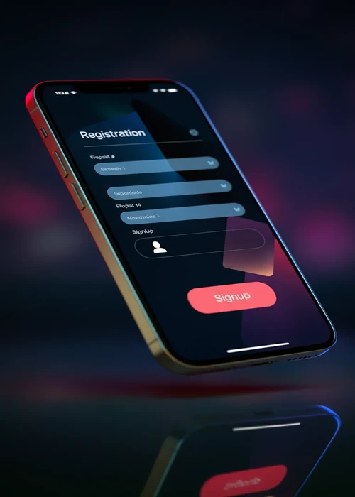 Registrierungsformular auf der Webseite von Kakadu Casino mit Eingabefeldern für neue Spieler